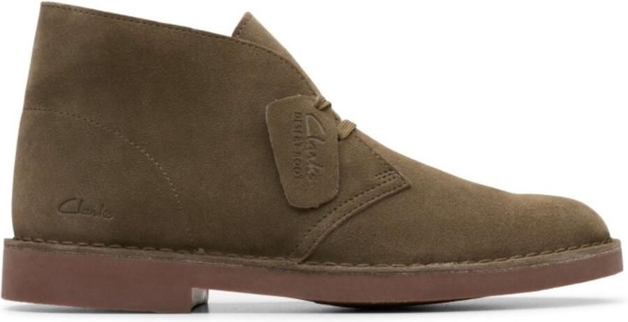 Clarks Wallabee evo suède bootschoenen met panterprint cognac