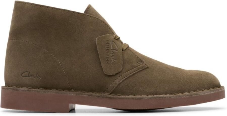 Clarks Wallabee evo suède bootschoenen met panterprint cognac - Foto 3