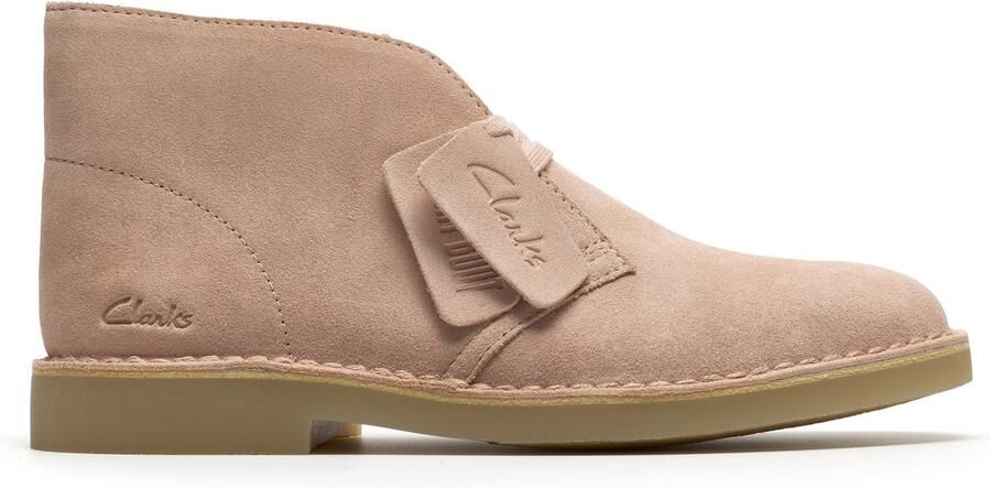 Clarks Desert Bt Evo. Dames Veterschoenen Light Pink Suede
