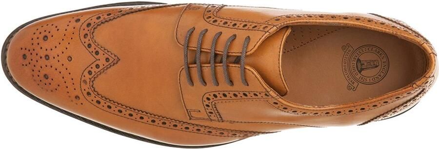Clarks Dixon Class heren veterschoen bruin - Foto 3