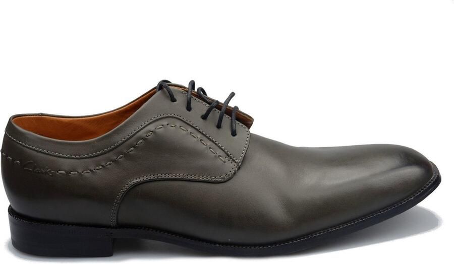 Clarks Klassieke Herenschoen van Leer met Veters Gray Heren - Foto 3