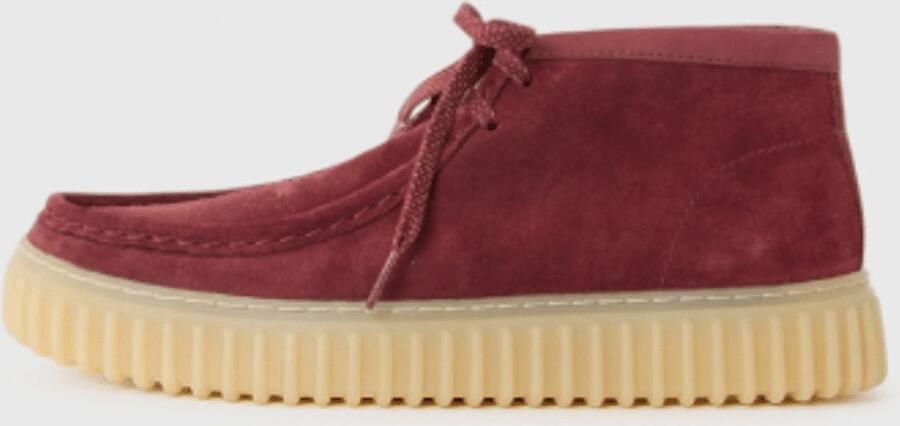 Clarks Heren Bottine Torhill High Wine Suede Bordeaux - Foto 2