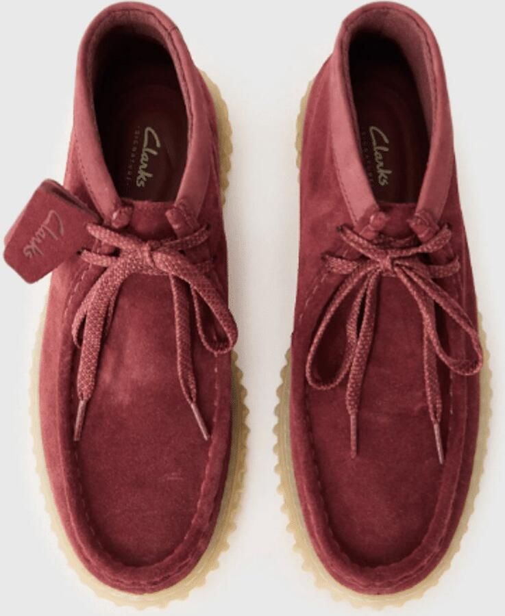 Clarks Heren Bottine Torhill High Wine Suede Bordeaux - Foto 2