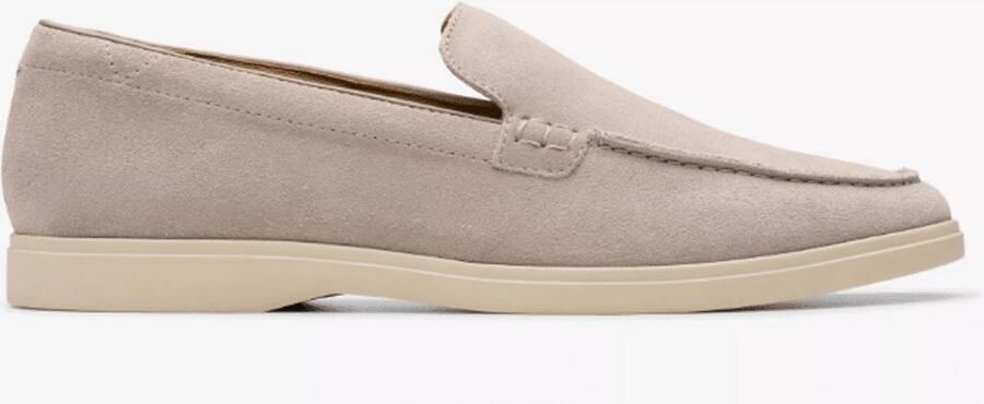 Clarks Heren Mocassin Torford Easy Grey Suede G-breedte Grau