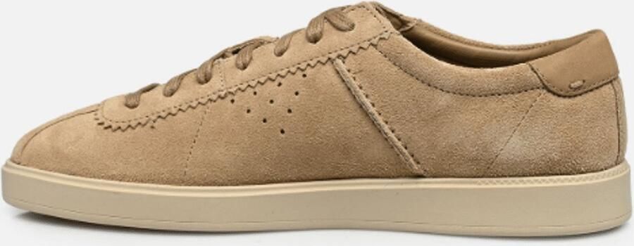 Clarks Heren Sneaker Lockford Lace Dark Sand Suede Beige