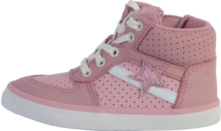Clarks City Flake leren sportschoenen met hoge bovenkant voor kinderen - Foto 3