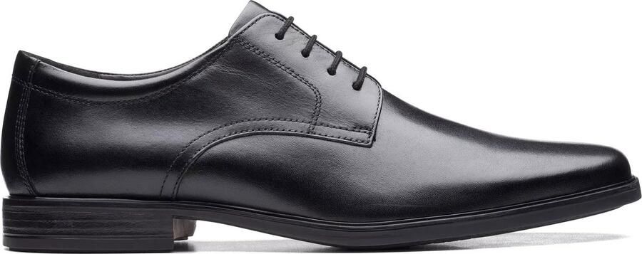 Clarks Howard Walk Zwarte Leren Derby Schoenen