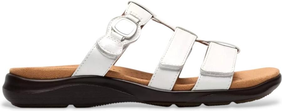 Clarks Kitly Pearl leren schoenen wit lakleer