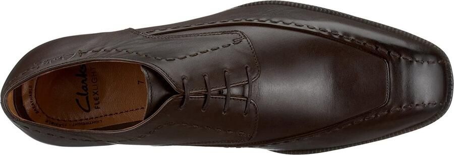 Clarks Klassieke Herenschoen van Leer met Veters Brown Heren - Foto 4