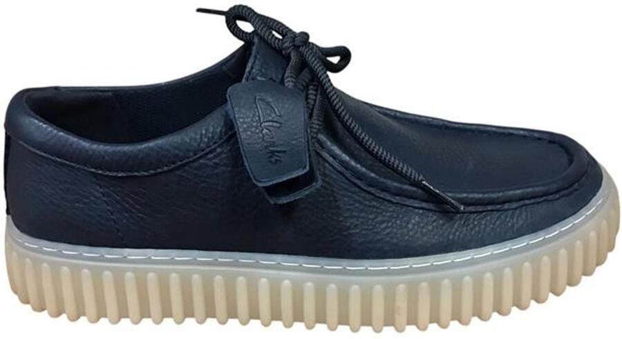 Clarks Leren Veterschoenen Met Rubberen Zool