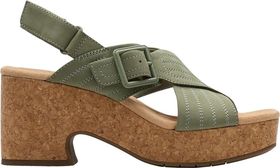 Clarks Nerisa West Dames Sandalen Zwart Leer