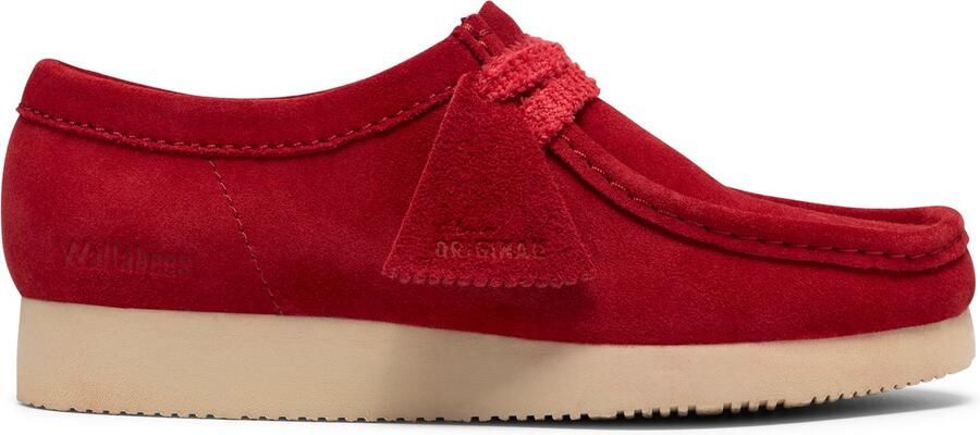 Clarks O Wallabee Lite. rood Dames Veterschoenen rood