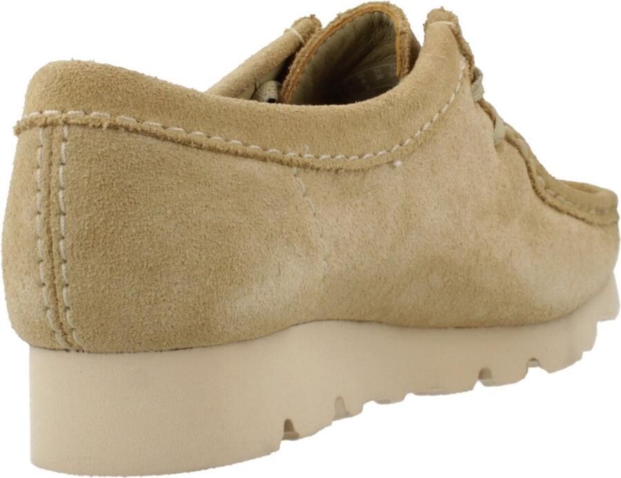 Clarks Originals Dames Wallabee Veterschoen waterdicht beige suède