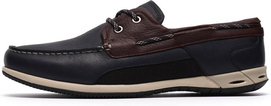 Clarks Orson Sail leren bootschoenen donkerblauw - Foto 4