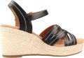 Clarks Sandalen met sleehak Sabina Strap - Zwart
