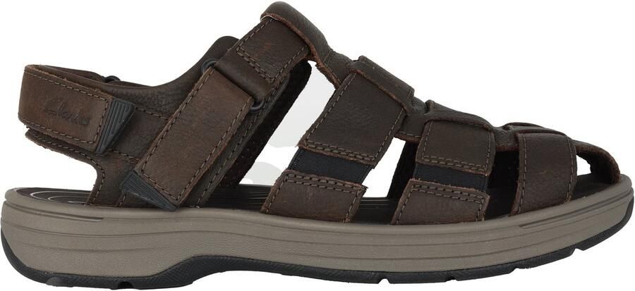 Clarks Bruine herensandaal brede versie