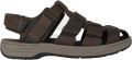Clarks Bruine herensandaal brede versie - Donkerbruin