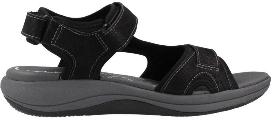 Clarks Stijlvolle Platte Sandalen Black Dames