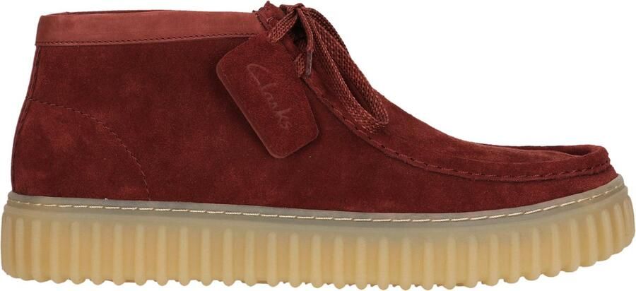 Clarks Heren Bottine Torhill High Wine Suede Bordeaux - Foto 3