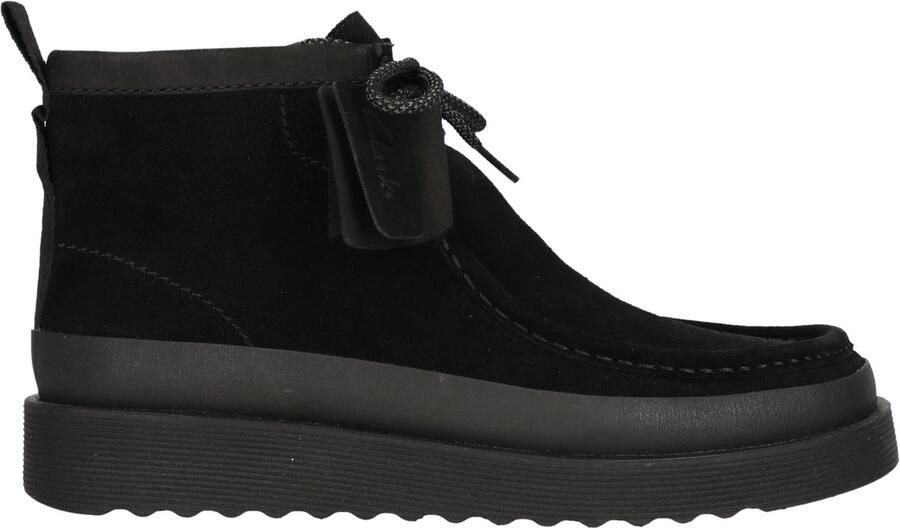 Clarks Stijlvolle zwarte leren enkellaarzen voor heren Zwart