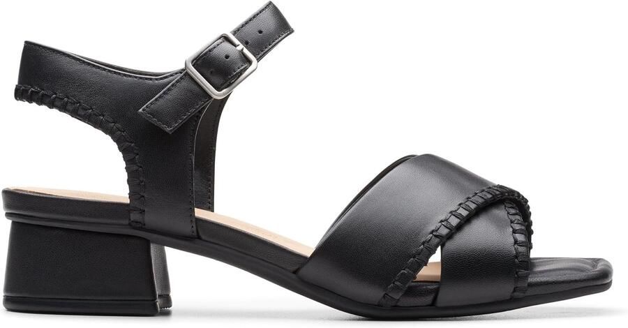 Clarks Serina35 Dames Sandalen Zwart Leer