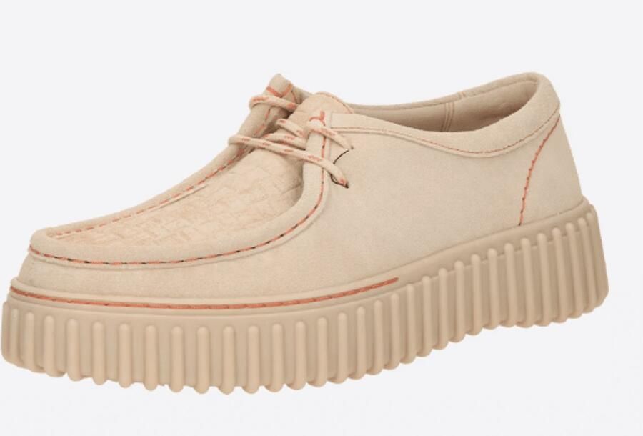 Clarks Shoes Clarks Dames Veterschoen Torhill Bee Ecru Suede Beige - Foto 4