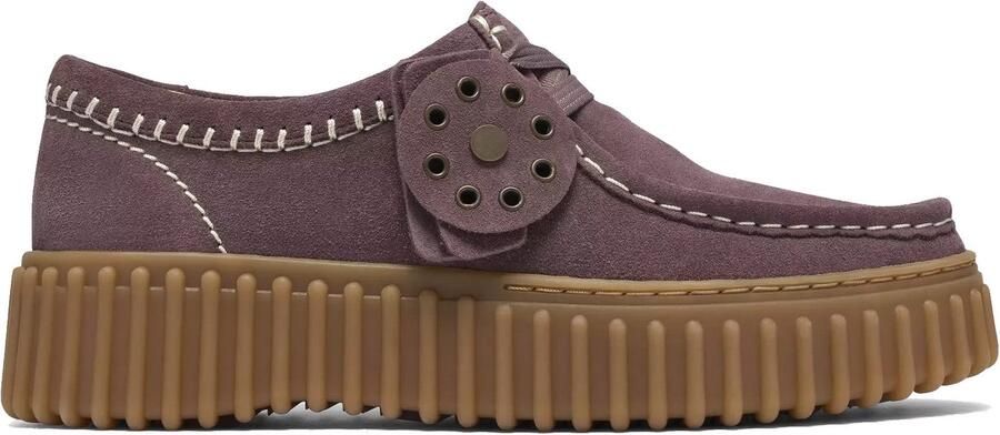 Clarks Torhill Bee dames veterschoen Paars