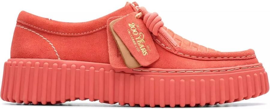 Clarks Torhill Bee dames veterschoen Rood