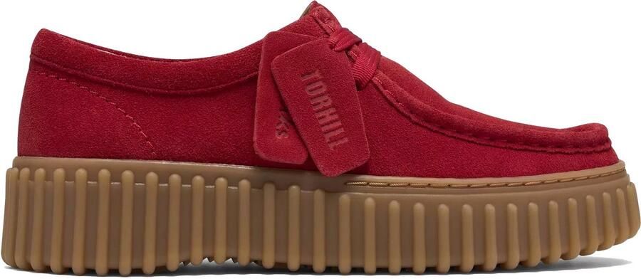 Clarks Torhill Bee dames veterschoen Rood