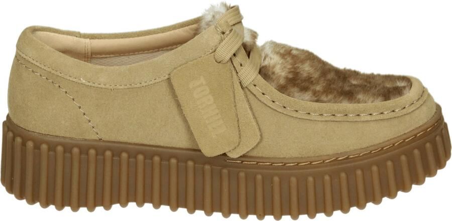 Clarks TORHILL BEE Dames veterschoenen Wit beige