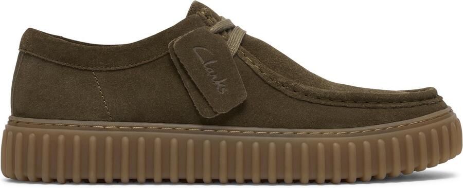 Clarks Torhill Lo Heren Veterschoenen Olive Suede
