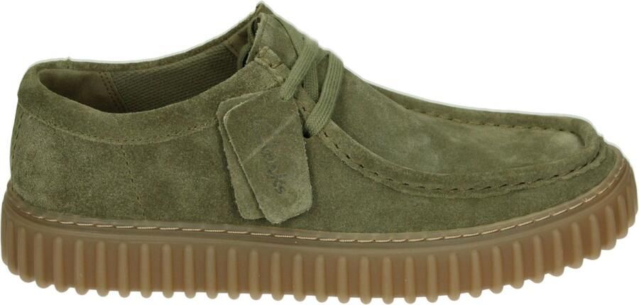 Clarks Torhill Lo Heren Veterschoenen Olive Suede