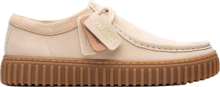 Clarks TORHILL LO Vrije tijdsschoenenHeren veterschoenHeren sneakersCasual Wit beige