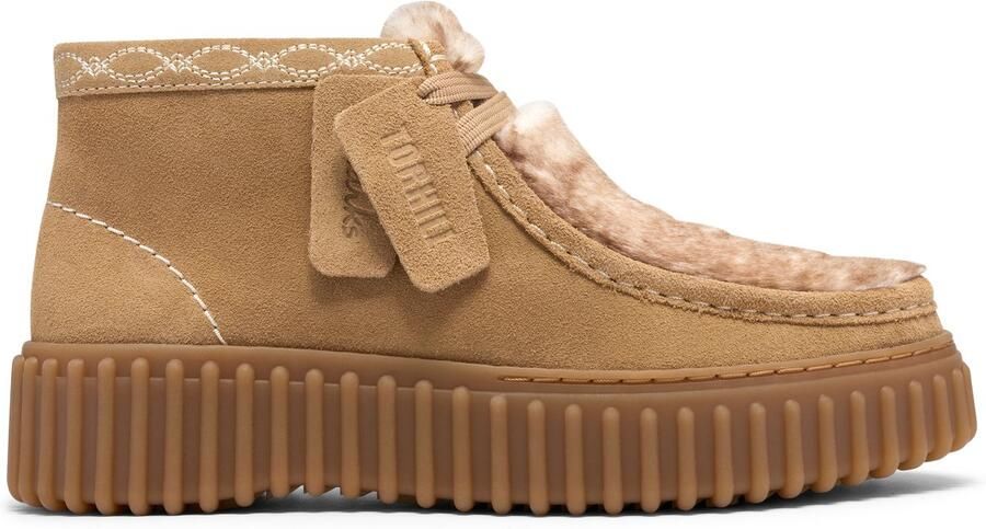CLARKS ORIGINALS Beige Clarks Veterschoenen Torhill Moss Dames - Foto 6