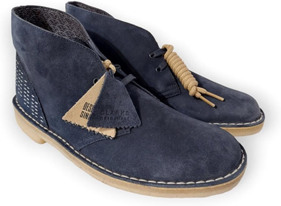 Clarks Veterboot Desert Boot Navy Sashiko Suède - Foto 2