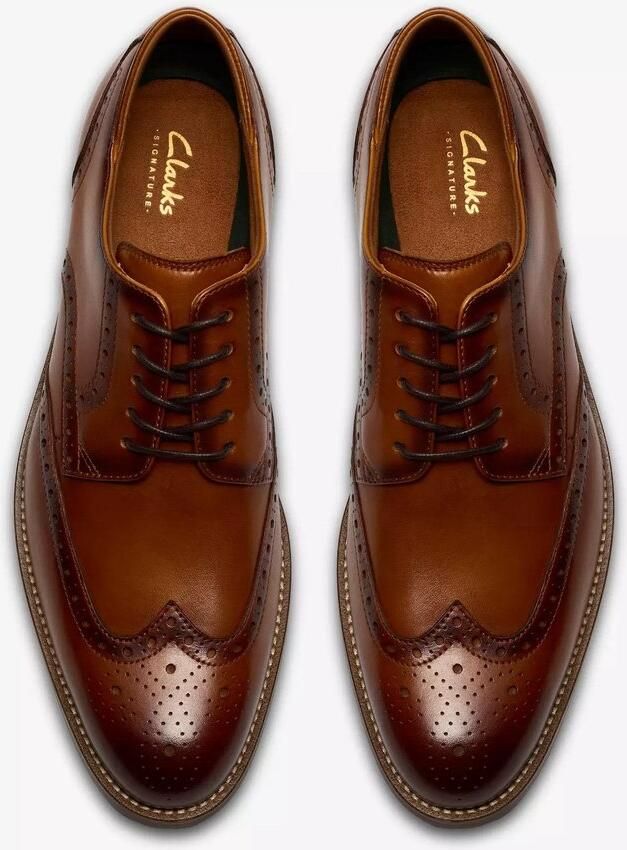 Clarks Veterschoen Cognac