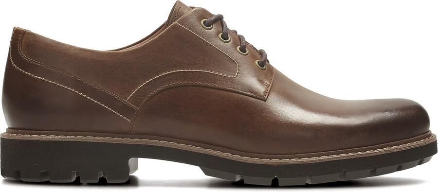 Clarks Comfortabele Veterschoenen voor Heren in Donkerbruin - Foto 5