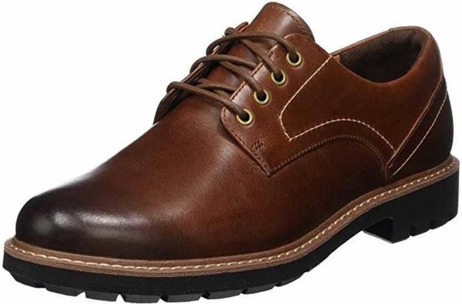 Clarks Comfortabele Veterschoenen voor Heren in Donkerbruin - Foto 4