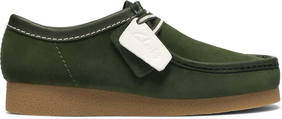 Clarks WallabeeEVO Heren Veterschoenen Groen Suede
