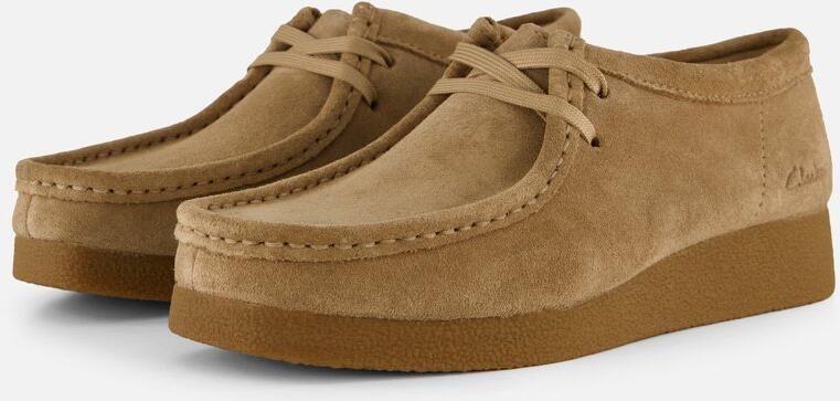 Clarks WALLABEE~EVO~SH~~~~~~~~~~~~~~~ Dames veterschoenen Wit beige