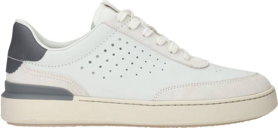 Clarks Sportieve Witte Leren Sneaker Multicolor Heren