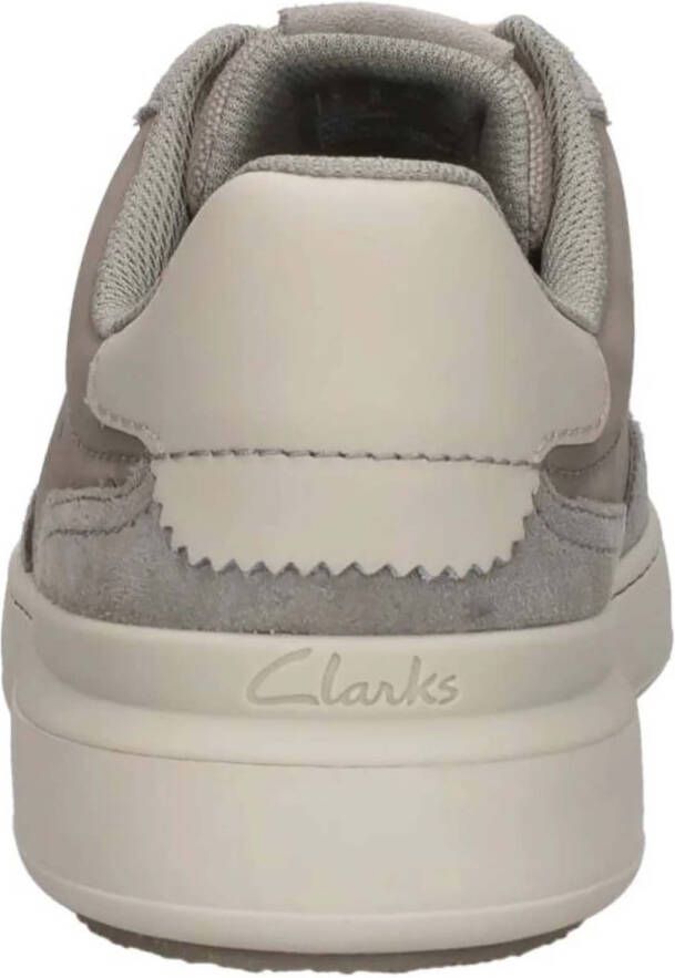Clarks Grijze Leren Veterschoenen voor Vrouwen Gray Dames