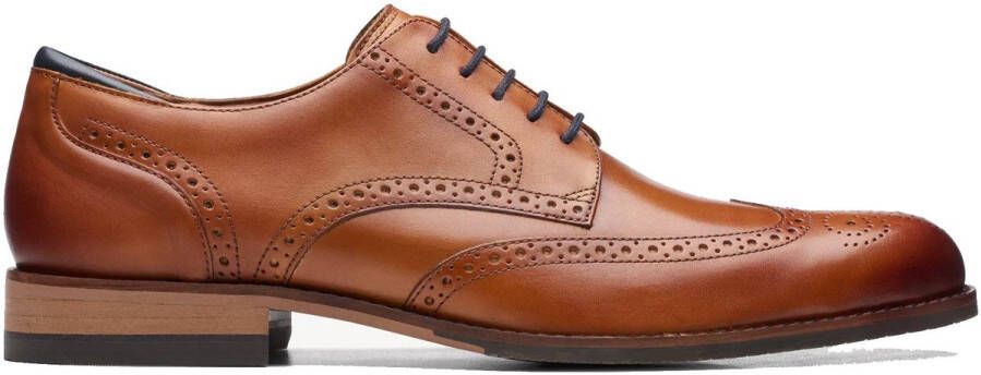Clarks Schoenen met perforatie Craft Arlo Limit Business schoen veterschoen met zacht voetbed