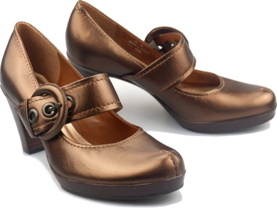 Clarks CUBIN HEEL3 dames pump brons Schoenen.nl