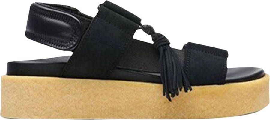 Clarks Dames Originals Crepe Platte Sandalen Zwart Dames