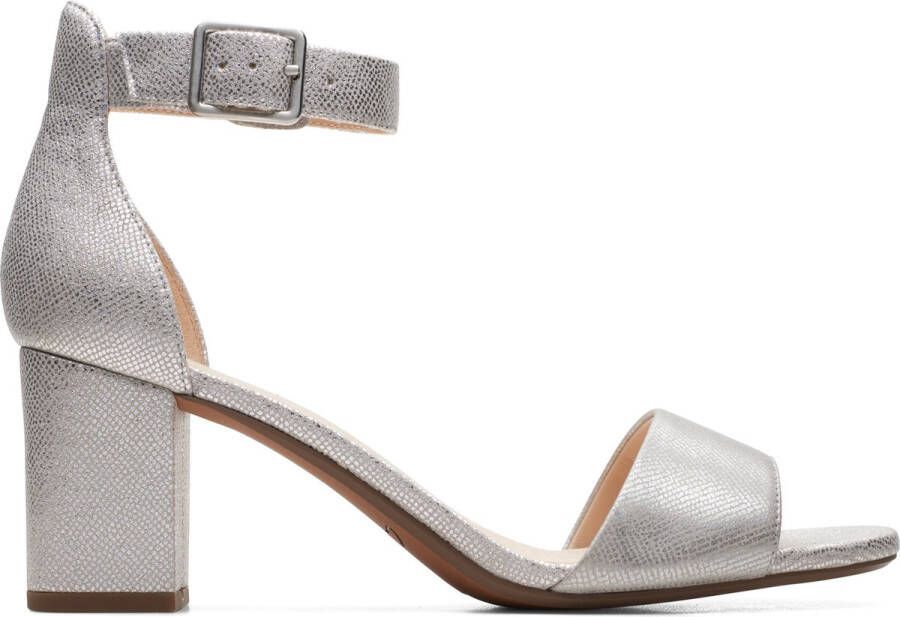 Clarks Dames Deva Mae D 6 silver metallic