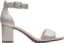 Clarks Pump Sandaal Deva Zilver Metallic Wit - Thumbnail 1