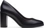 Clarks Dames Freva85 Court D 2 black leather - Thumbnail 1