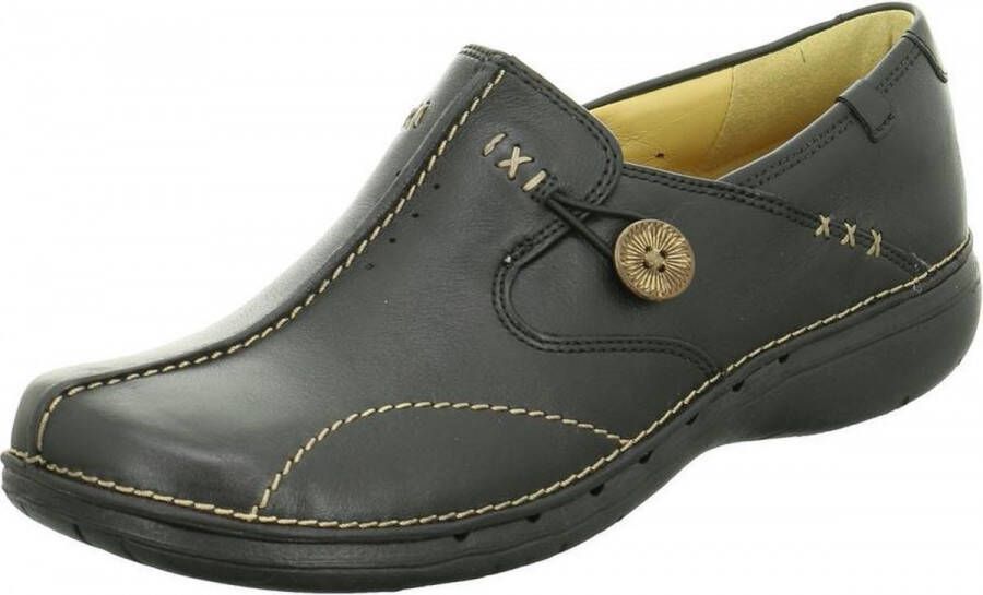 Clarks Dames Instappers Zwart
