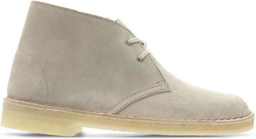 Clarks Originals Desert Boot. Dames Veterboot Sand Suede